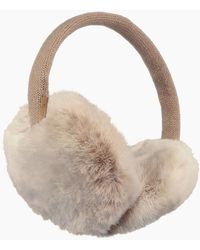 Barts - Faux Fur Cable Knit Earmuffs - Lyst