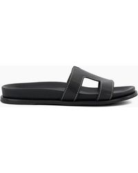 Dune - Lo Loupa Open Toe Flat Slides Sandals - Lyst