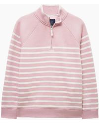 Crew - Half Zip Striped Sweatshirt - Lyst