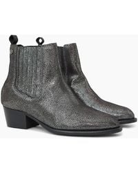 Osprey - London The Janey Leather Gunmetal Ankle Boots - Lyst