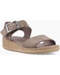 Hush Puppies - Ellie Leather Fossil Sandals - Lyst