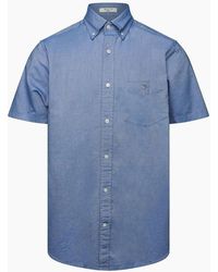 GANT - Reg Oxford Ss Shirt Milky Matcha - Lyst