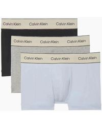 Calvin Klein - 3-Pack Heritage Cotton Boxer Trunks, Heather Breezy - Lyst