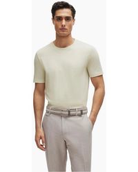 BOSS - Tiburt Bubble Structure Cotton T-Shirt - Lyst