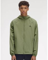 Fred Perry - Taslan Hooded Shell Jacket Mint X88 - Lyst