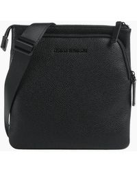 ARMANI EXCHANGE - Grained Metal Logo Crossbody Bag - Lyst