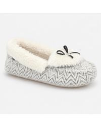 Totes - Toasties Sparkle Moccasin Slippers Moccasins Cream - Lyst