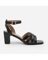 Where's That From - Ariela Metallic High Heel Slide Sandals - Lyst