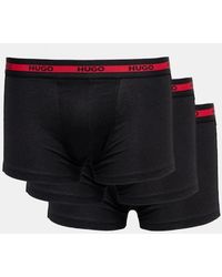 BOSS - Hugo Planet 3-Pack Stretch-Cotton Logo Waistband Trunks - Lyst