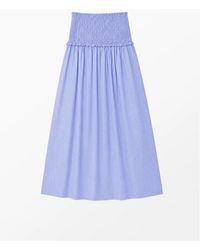 Ro&zo - Petite Striped Shirred-Waist Skirt - Lyst
