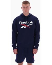 Reebok - Trent 2-Col Logo Hoody Cotton Hooded Sweatshirt - Lyst
