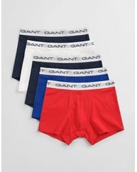 GANT - Slim Fit Stretch Cotton Jersey Trunks 5-Pack - Lyst