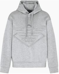 Emporio Armani - Embroidered Eagle Logo Pullover Hoodie - Lyst