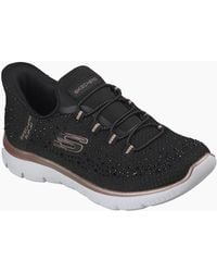Skechers - Summits Brilliant Shine Mesh/Rose Trim Trainers - Lyst