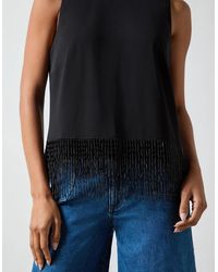 Ro&zo - Bead Trim Halter Top - Lyst