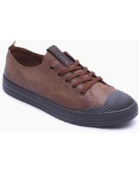 Base London - London Volt Leather Tan Lace-Up Shoes - Lyst
