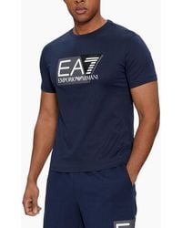 Armani - Ea7 3Dpt81 T Shirt Emporio Short Sleeve Casual Cotton Tee Top - Lyst