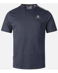 Aquascutum - Cotton Shoulder Check T-Shirt - Lyst