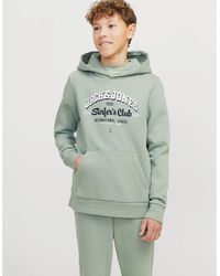 Jack & Jones - Logo Print Hooded Neck Regular Fit Sweatshirt - Lyst