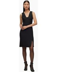 BOSS - Datuxa V-Neck Sleeveless Knee Length Dress - Lyst