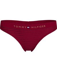 Tommy Hilfiger - Lurex Pinstripe Thong, Deep Rouge - Lyst