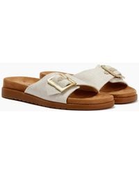 TOMS - Marin Slide Textile Natural Sandals - Lyst