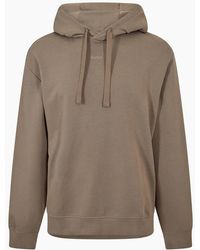 BOSS - Hooded Neck Drop Shoulder Sweatshirt - Lyst