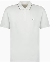 C.P. Company - Stretch Piquet Striped Collar Polo Shirt - Lyst