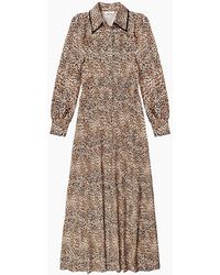 Ro&zo - Leopard-Print Shirt Dress - Lyst