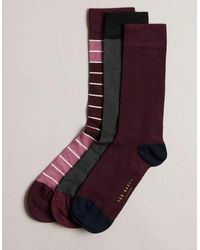 Ted Baker - 3 Pack Of Dudes Socks - Lyst