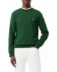 Lacoste - Sweatshirt Crew Neck Fleece Brushed Cotton Winter Jumper - Lyst