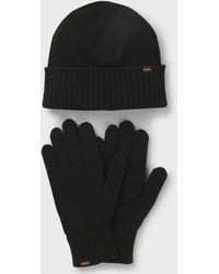 BOSS - Boss Kalipso Kintted Gloves & Beanie Hat Gift Set - Lyst