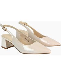 XY London - Ladies Becky Patent Leather Sling Back Court Pumps - Lyst
