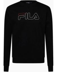 Fila - Jude Logo Print Crew Neck Ribbed Collar Sweatshirt - Lyst
