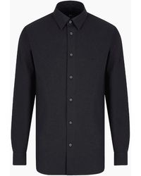 ARMANI EXCHANGE - Seersucker Textured Long Sleeve Shirt - Lyst