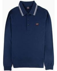 Paul & Shark - Paul And Shark Tipped Longsleeve Polo Shirt - Lyst