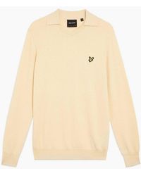 Lyle & Scott - Shirt Collar Long Sleeve Sweater - Lyst