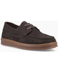 Hush Puppies - Madden Boat Shoe Leather Chocolate Boat Shoes - Lyst