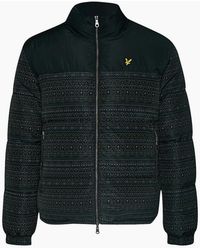 Lyle & Scott - Lyle & Scott Fair Isle Reversible Puffer Jacket - Lyst
