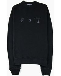 Off-White c/o Virgil Abloh - Off Big Ow Skate Logo Crewneck Sweatshirt - Lyst