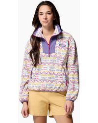 Columbia - Sequoia Grove Printed Half Zip Polyester Fleece Pullover - Lyst