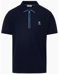 Sandbanks - Colour Stripe Knitted Zip Polo S1-26 - Lyst