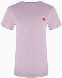 Love Moschino - Small Heart Signature Logo T-Shirt - Lyst