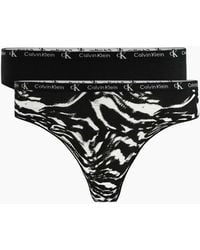 Calvin Klein - 2-Pack Ck 1996 Thongs, Tiger Print - Lyst