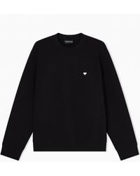Emporio Armani - Double-Jersey Branded Sweatshirt - Lyst