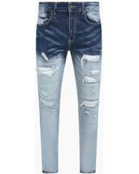 Magrit - Cannes Gradient Faded Ripped Jeans - Lyst