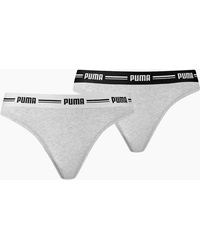 PUMA - 2-Pack Striped Logo Mid-Rise Strings, Melange - Lyst