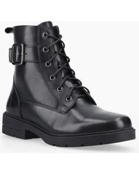 Hush Puppies - Teagan Biker Leather Boots - Lyst