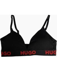 BOSS - Sporty Logo Triangle Bra - Lyst