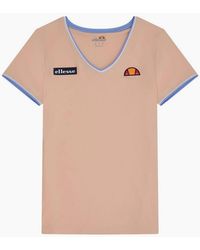 Ellesse - V-Neck Short Sleeve Jersey T-Shirt - Lyst